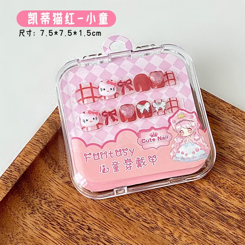 🎀 Kawaii Kids’ Press-On Nails 💗🐾