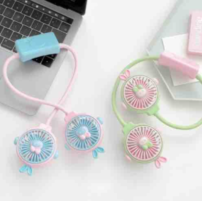 🌈 Breezy Bunny Neck Fan 🐰💖