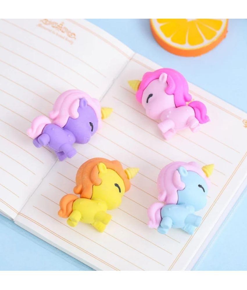 🦄🌸 Kawaii Unicorn Eraser Set of 4🌸🦄