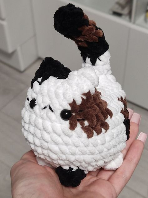 Crochet Spotted Squishy Soft Cat🐾🐱